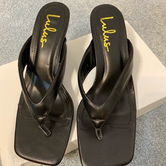 Lulus Berlynn Square Black Heel - Picture 6 of 6